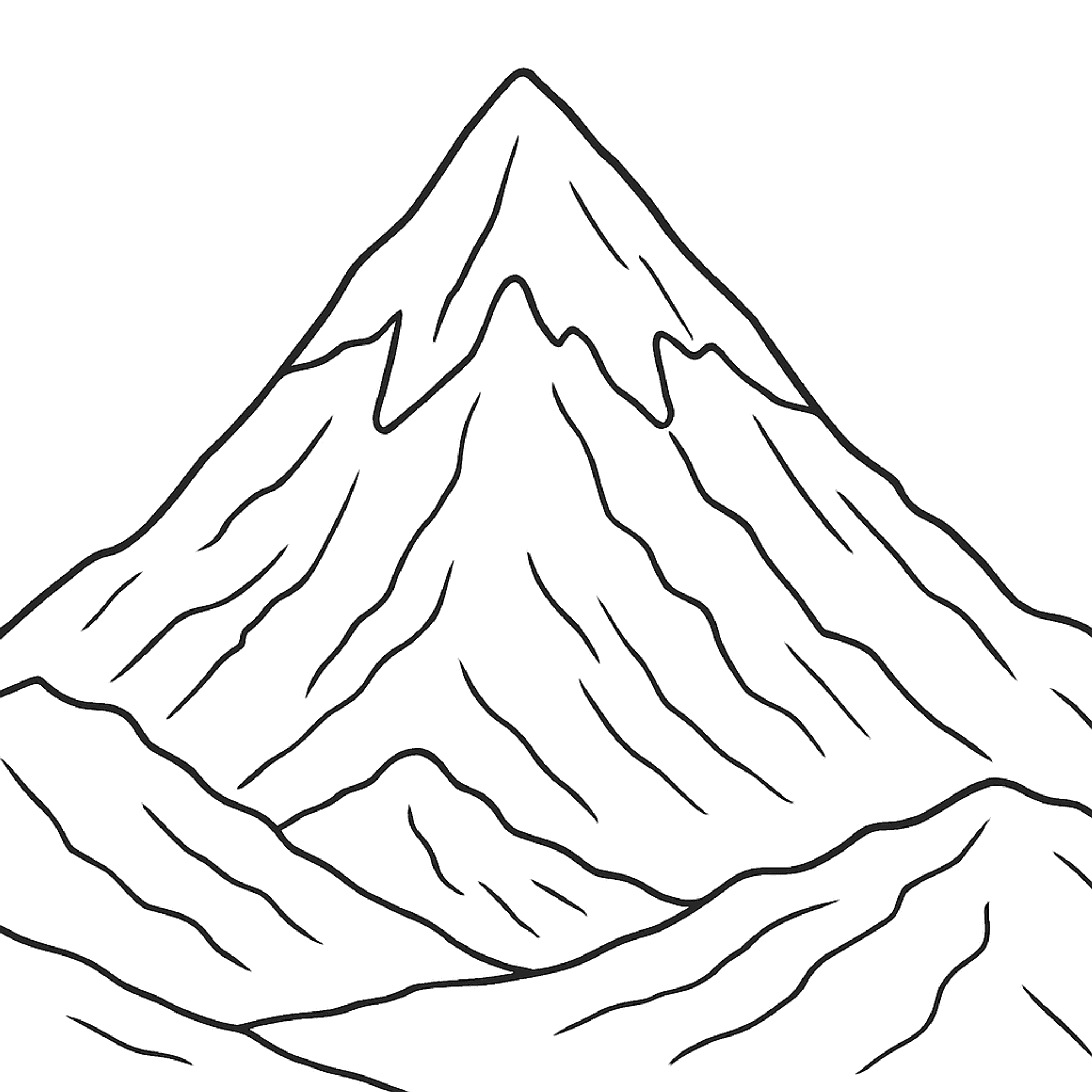 Besneeuwde Berg Kleurplaat
