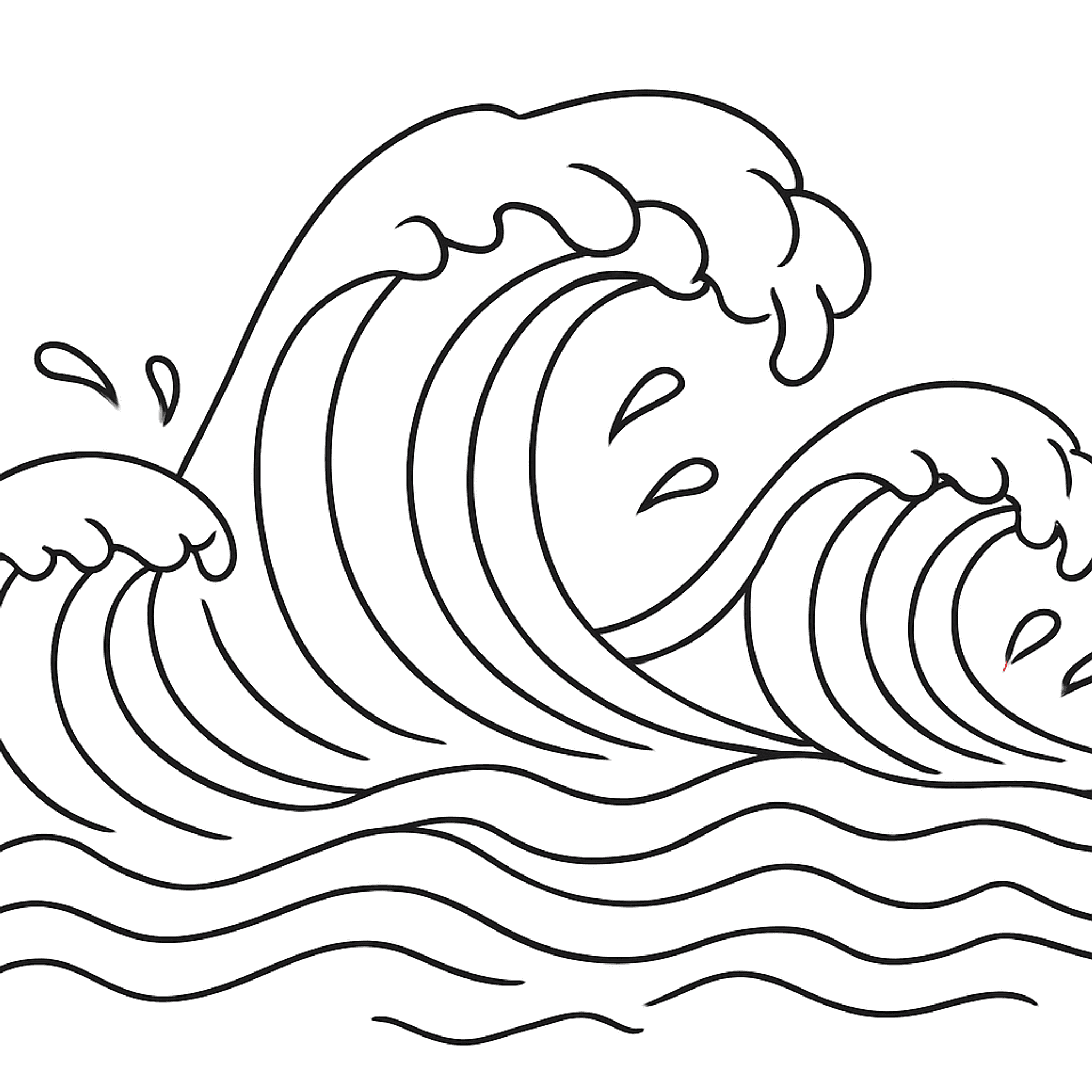 Oceaangolven Kleurplaat