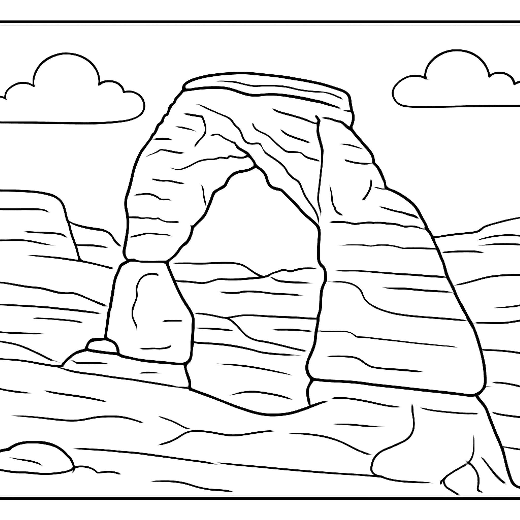 Sandstone Arch Kleurplaat