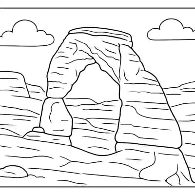 Sandstone Arch Kleurplaat