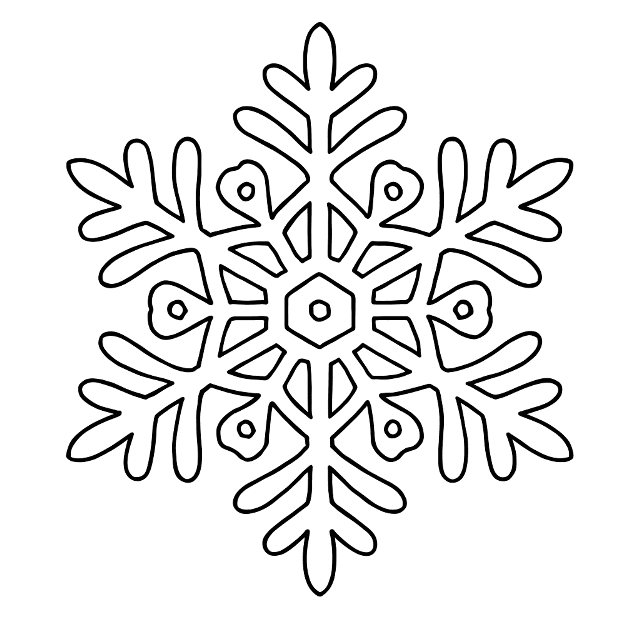 Sneeuwvlok Kleurplaat