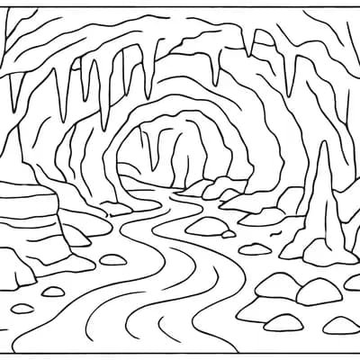Underground River Kleurplaat