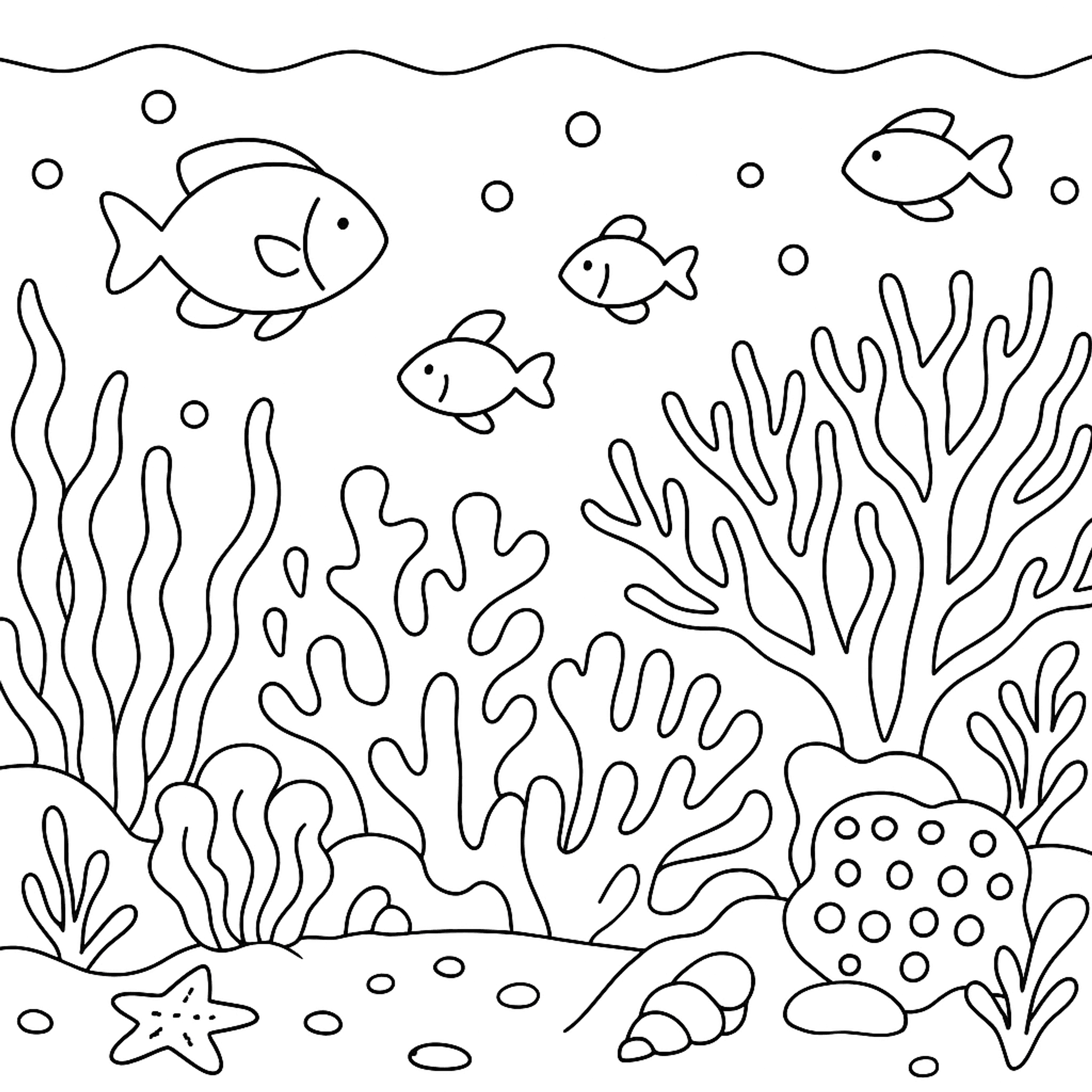 Onderwaterwereld Kleurplaat
