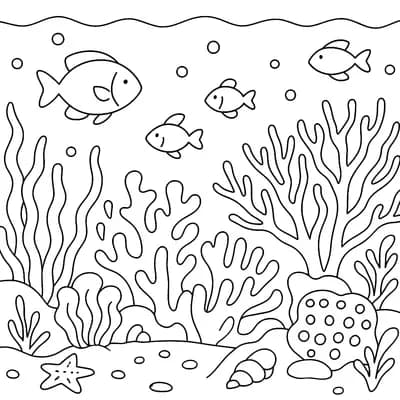 Onderwaterwereld Kleurplaat