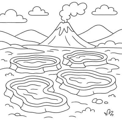 Volcanic Hot Kleurplaat