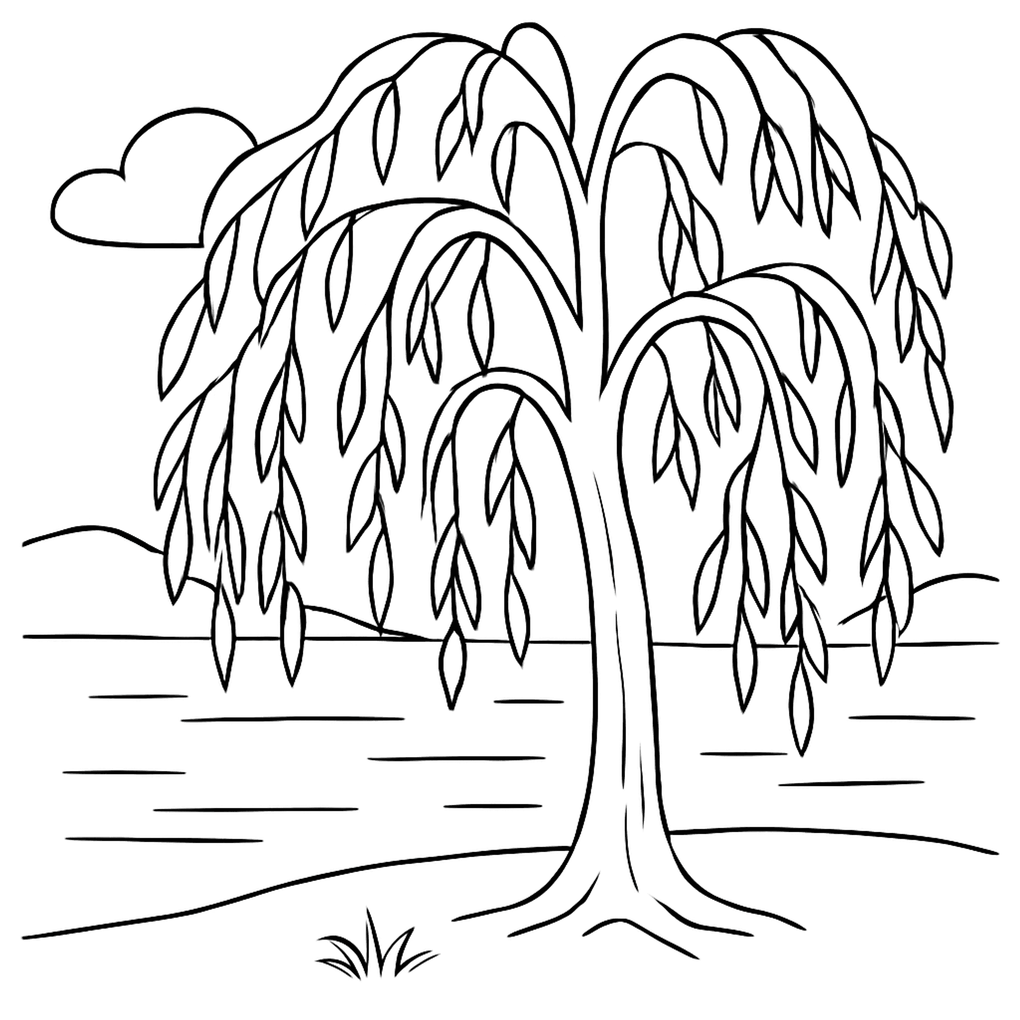 Treurwilg Kleurplaat