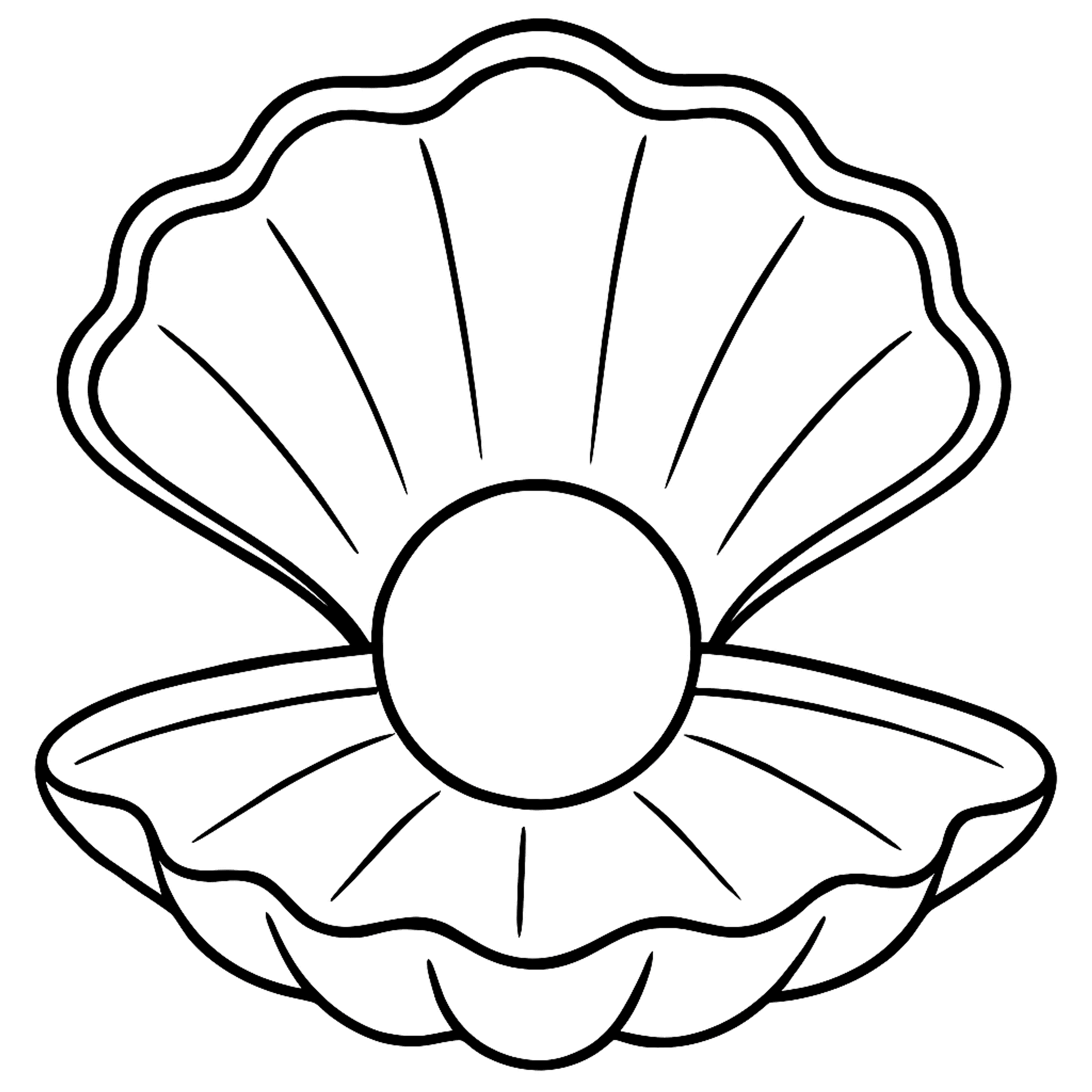 Parel in Oester Kleurplaat