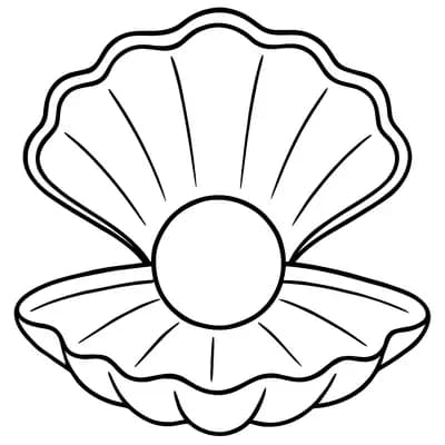 Parel in Oester Kleurplaat