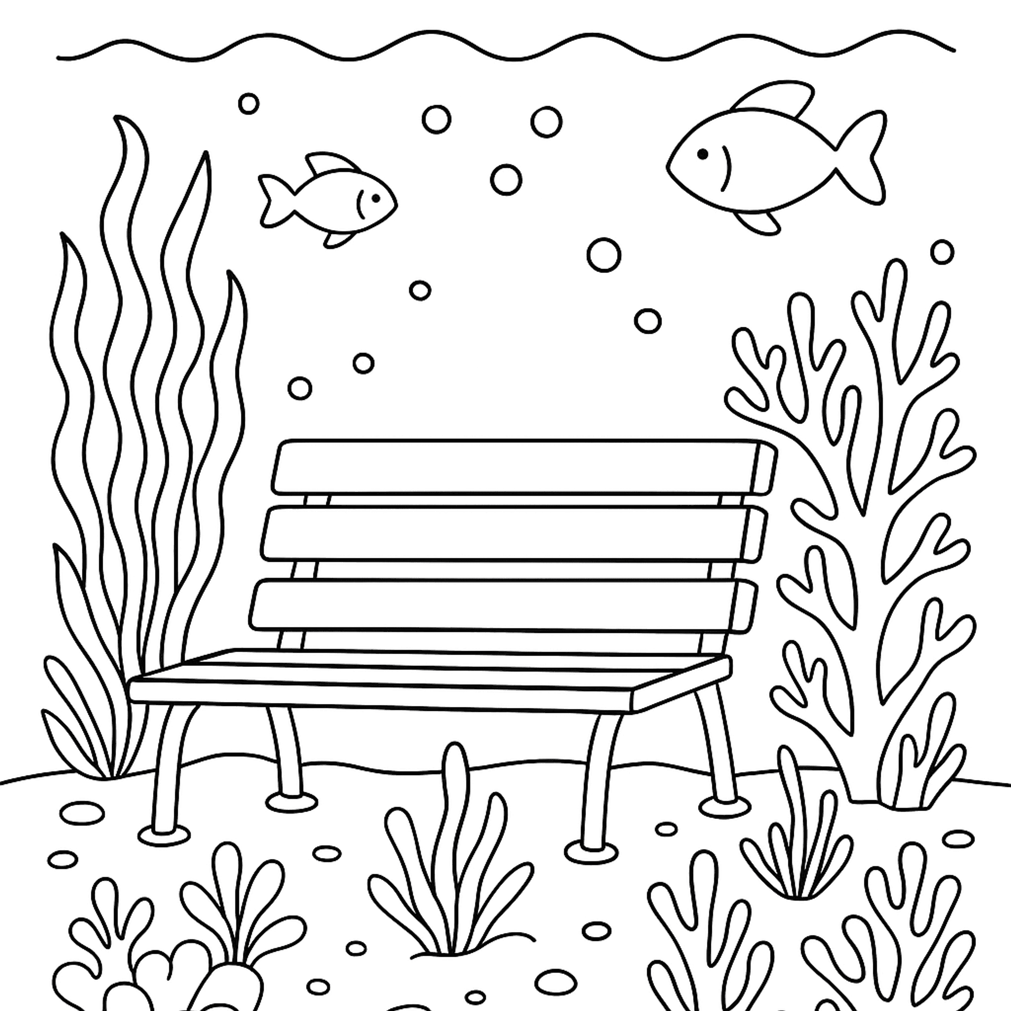 Underwater Park Kleurplaat