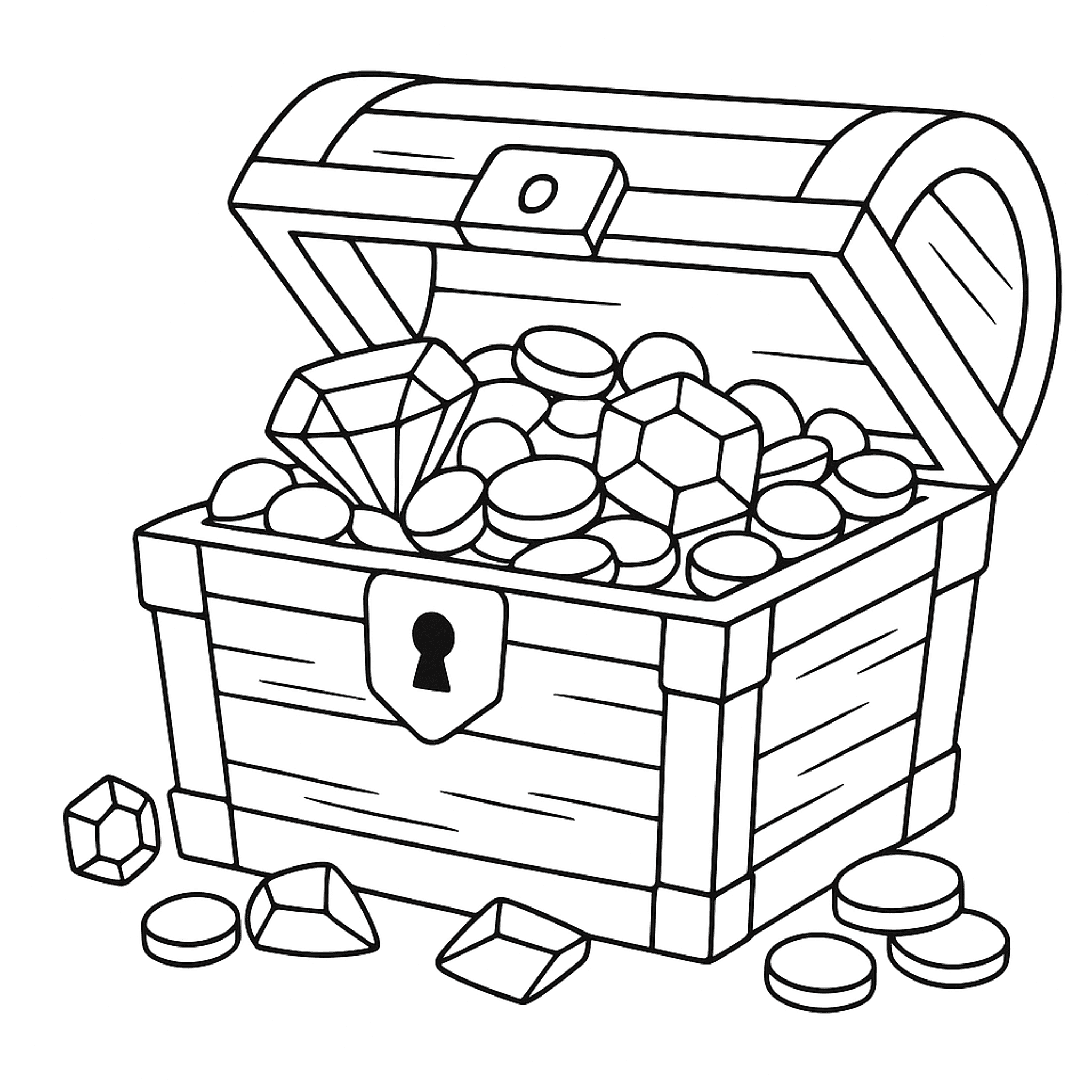 Pirate Chest With Kleurplaat