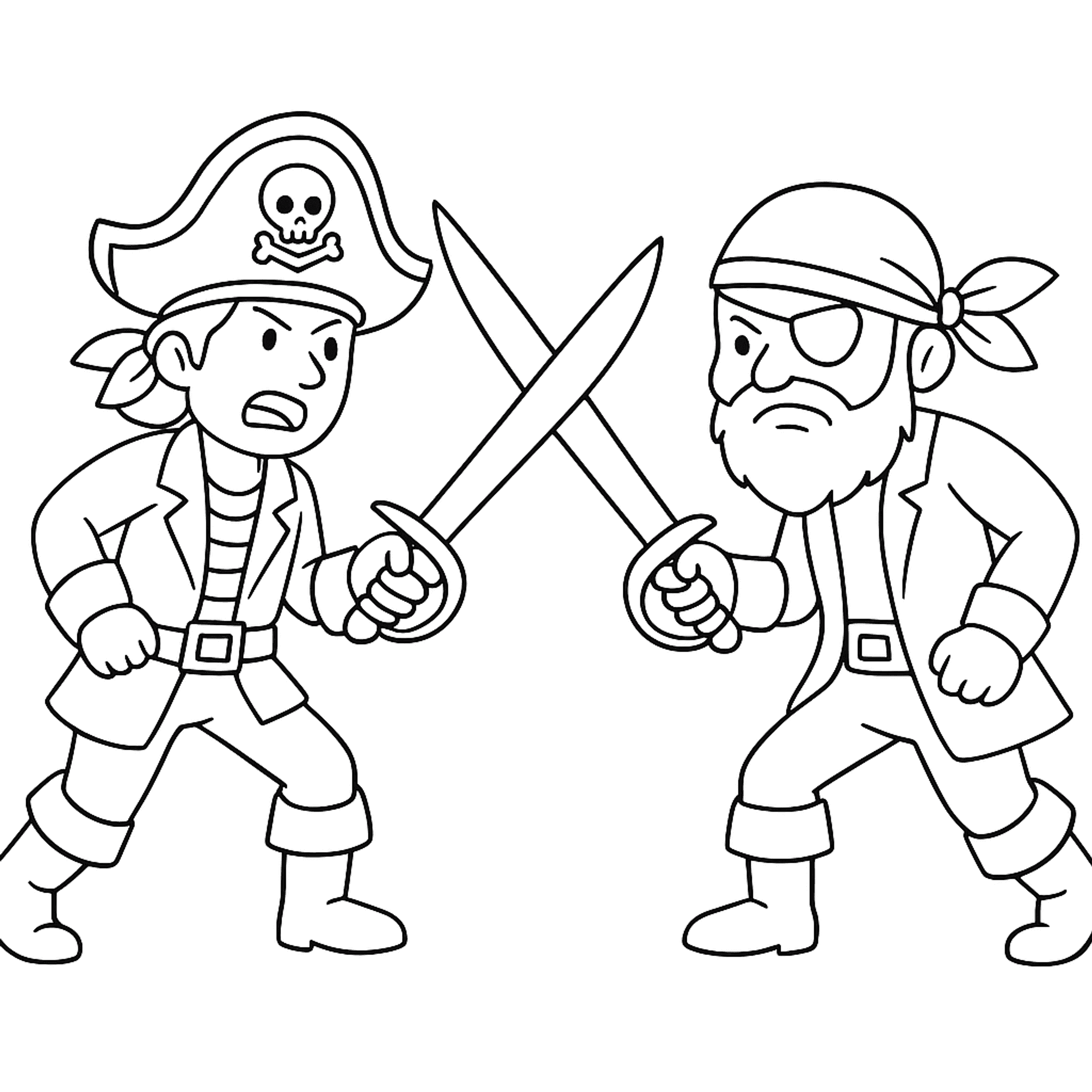 Pirate Duel Sword Kleurplaat