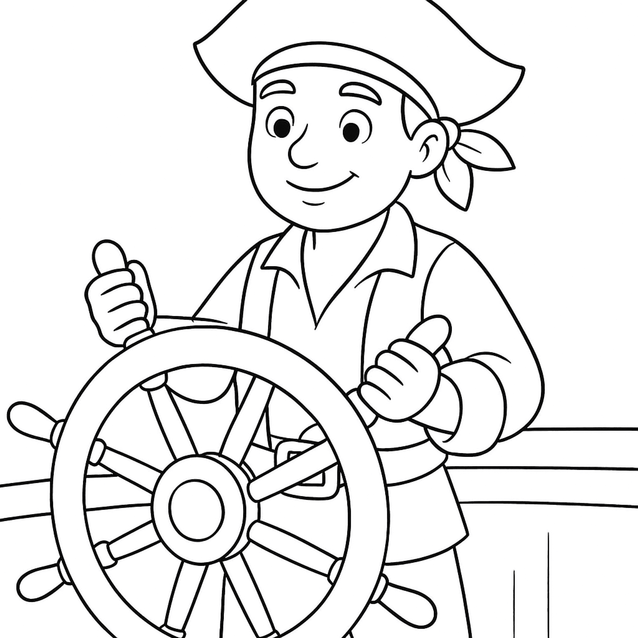 Pirate First Mate Kleurplaat