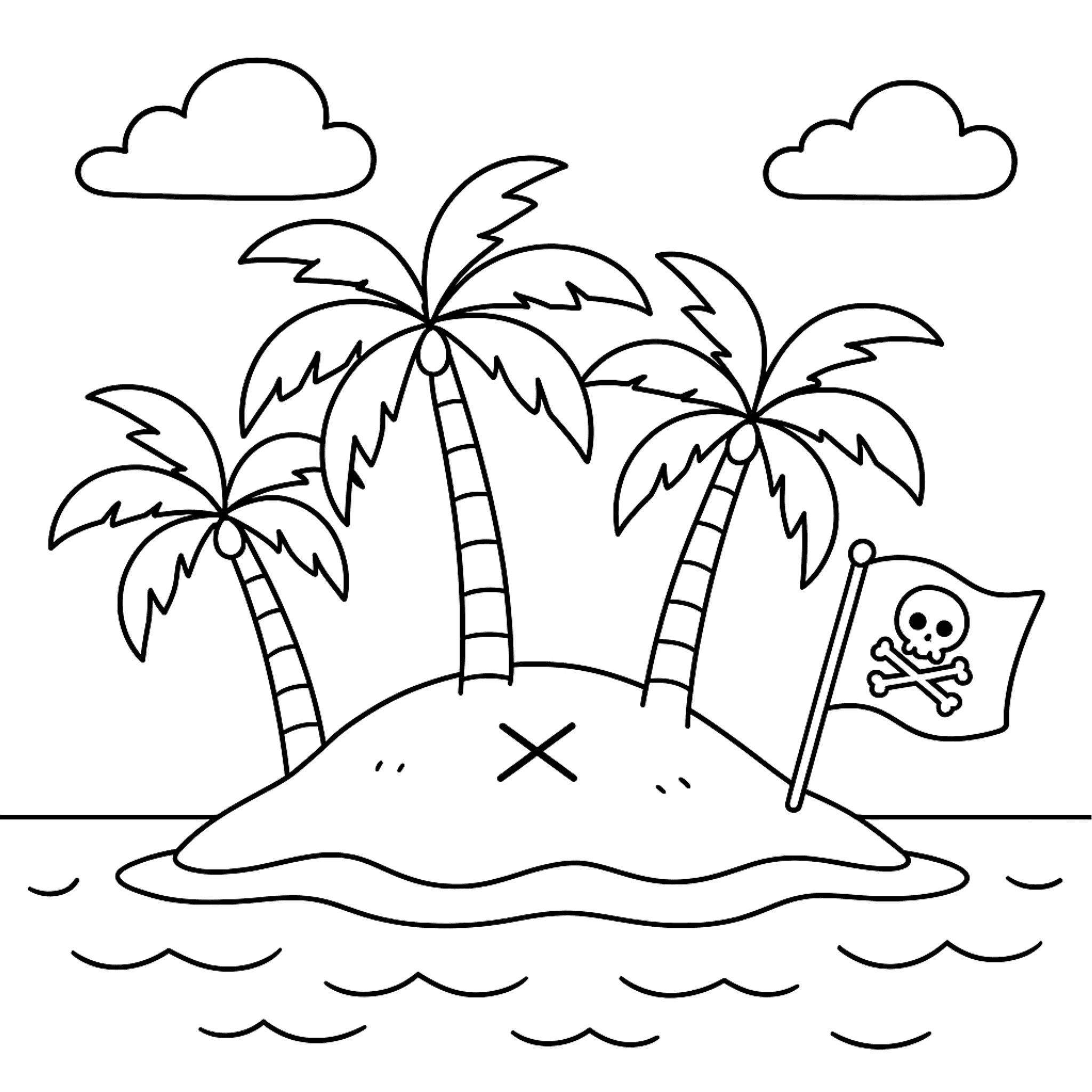 Pirateneiland Kleurplaat