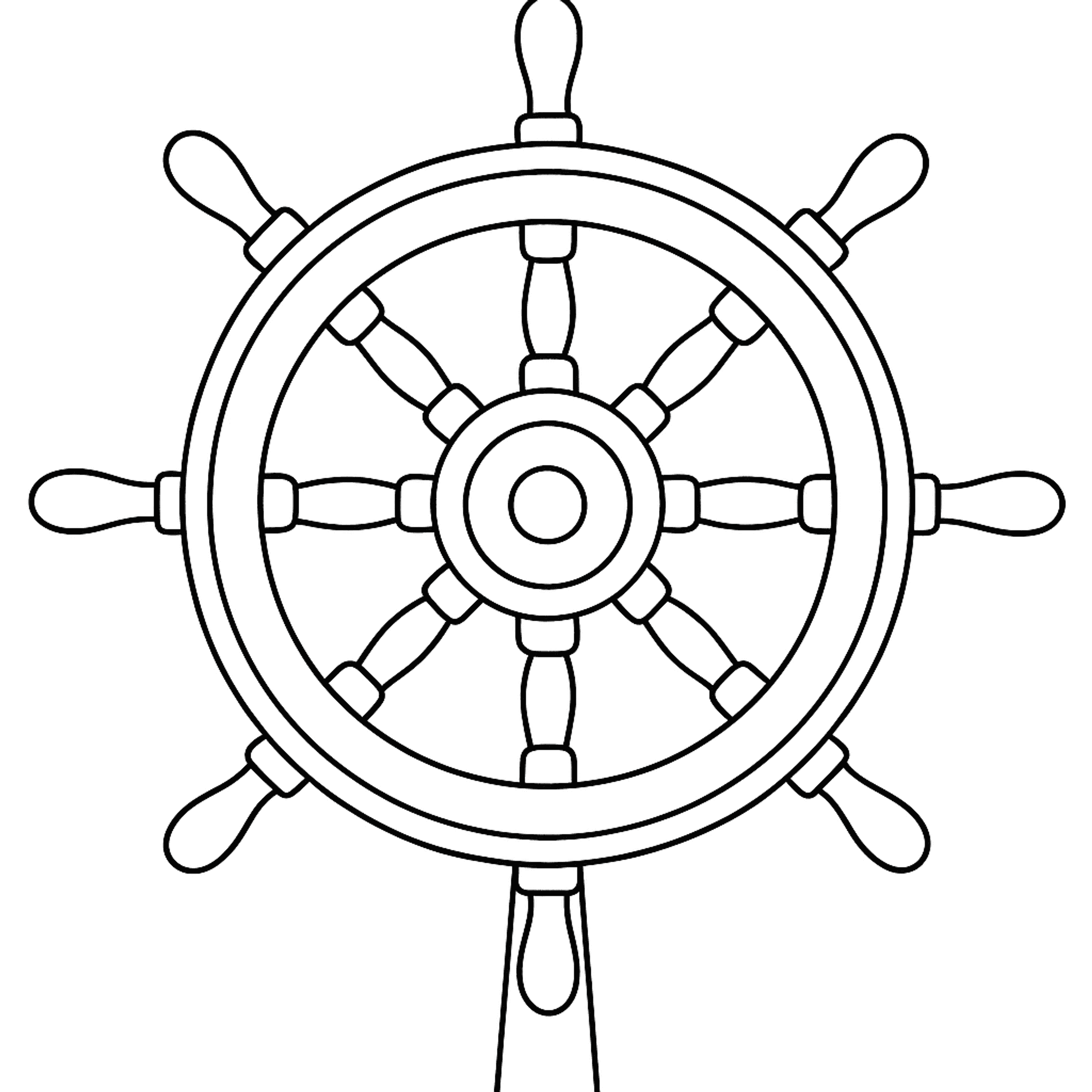 Scheepswiel Kleurplaat
