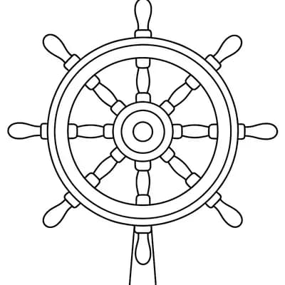 Scheepswiel Kleurplaat