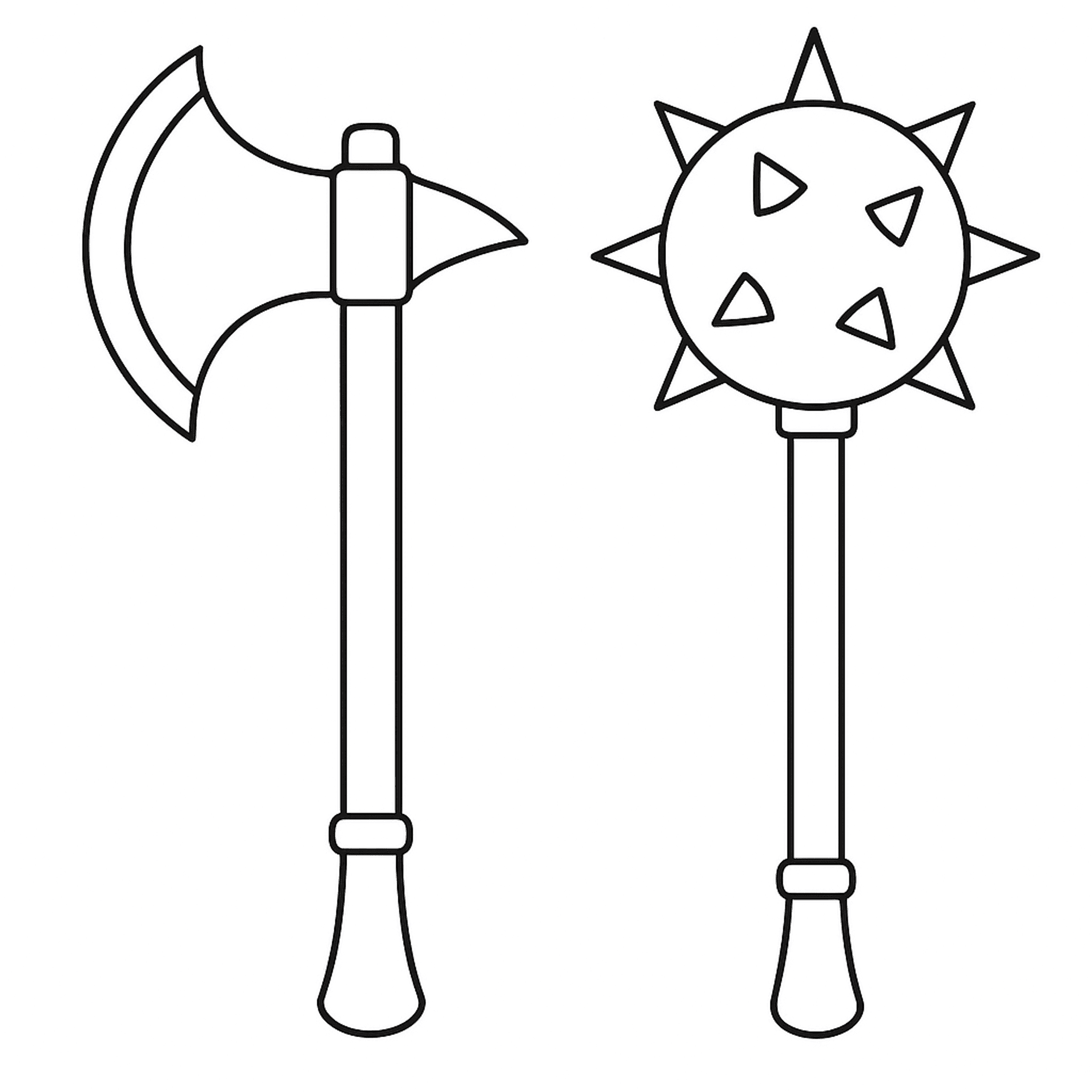 Battle Ax And Kleurplaat