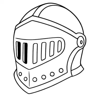 Knight Helmet Visor Kleurplaat