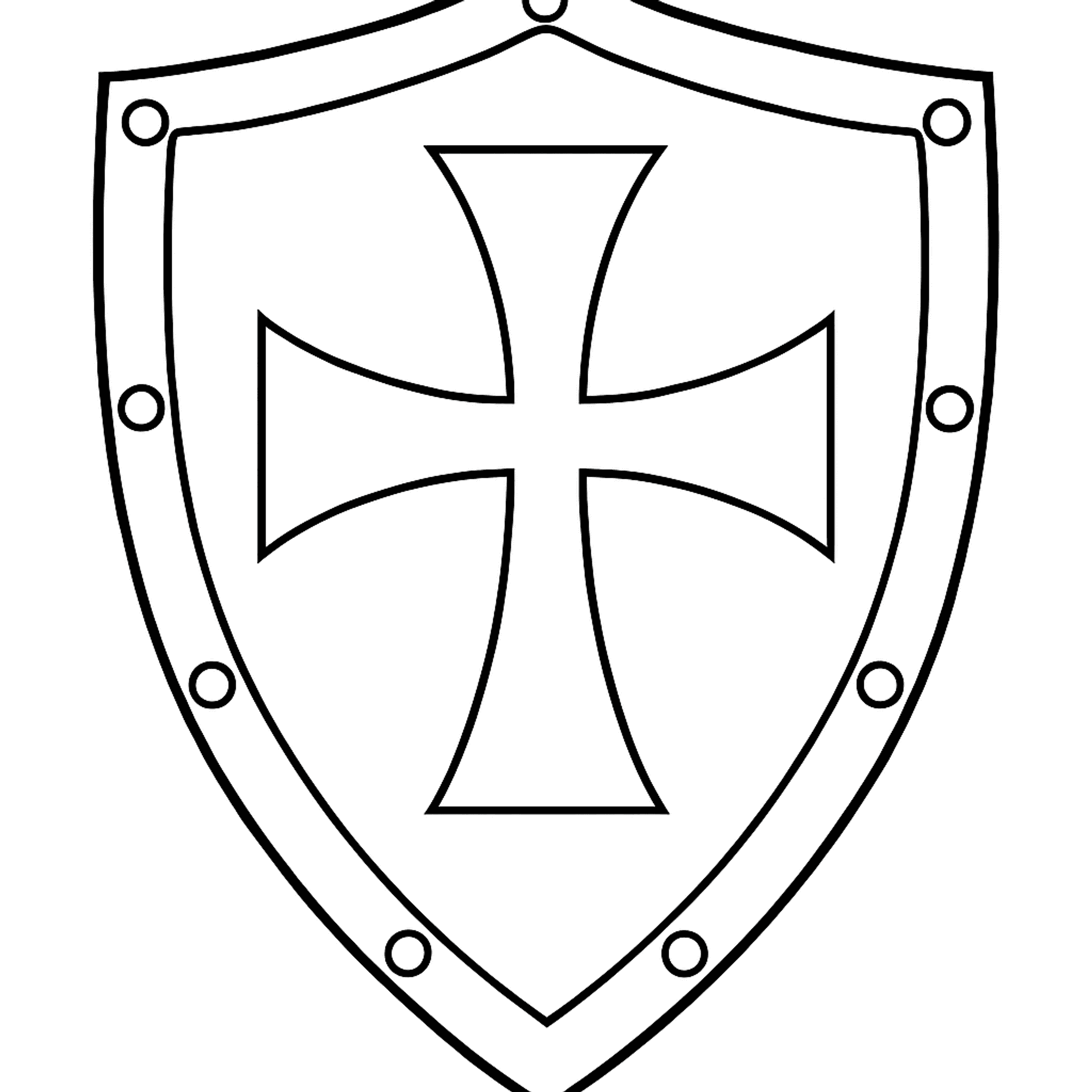 Knight Templar Cross Kleurplaat