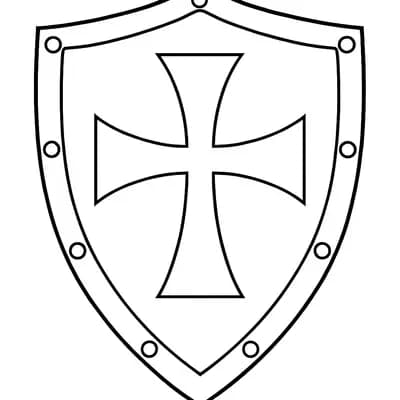 Knight Templar Cross Kleurplaat