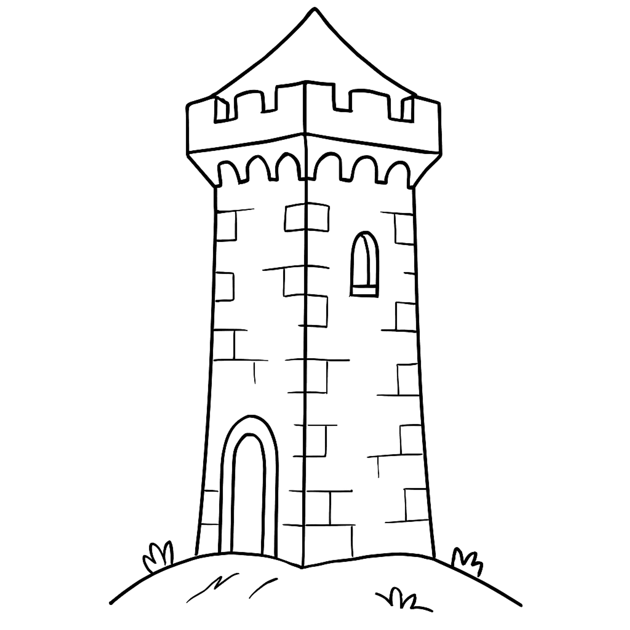Wachttoren Kleurplaat