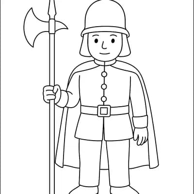 Royal Guard With Kleurplaat