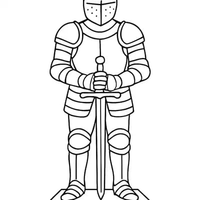 Suit Of Armor Kleurplaat