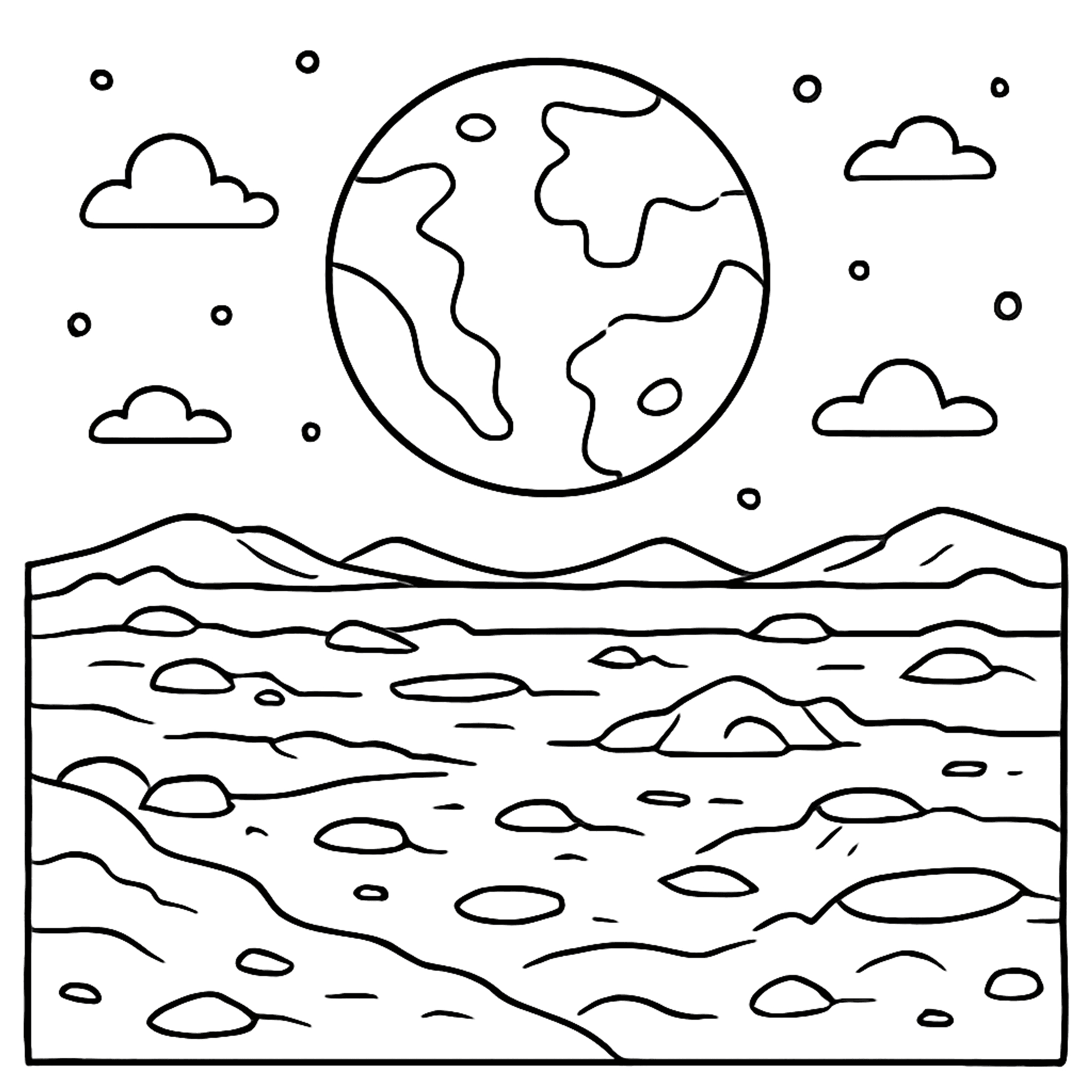 Mars Kleurplaat