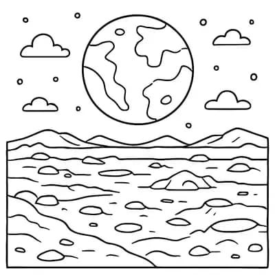 Mars Kleurplaat