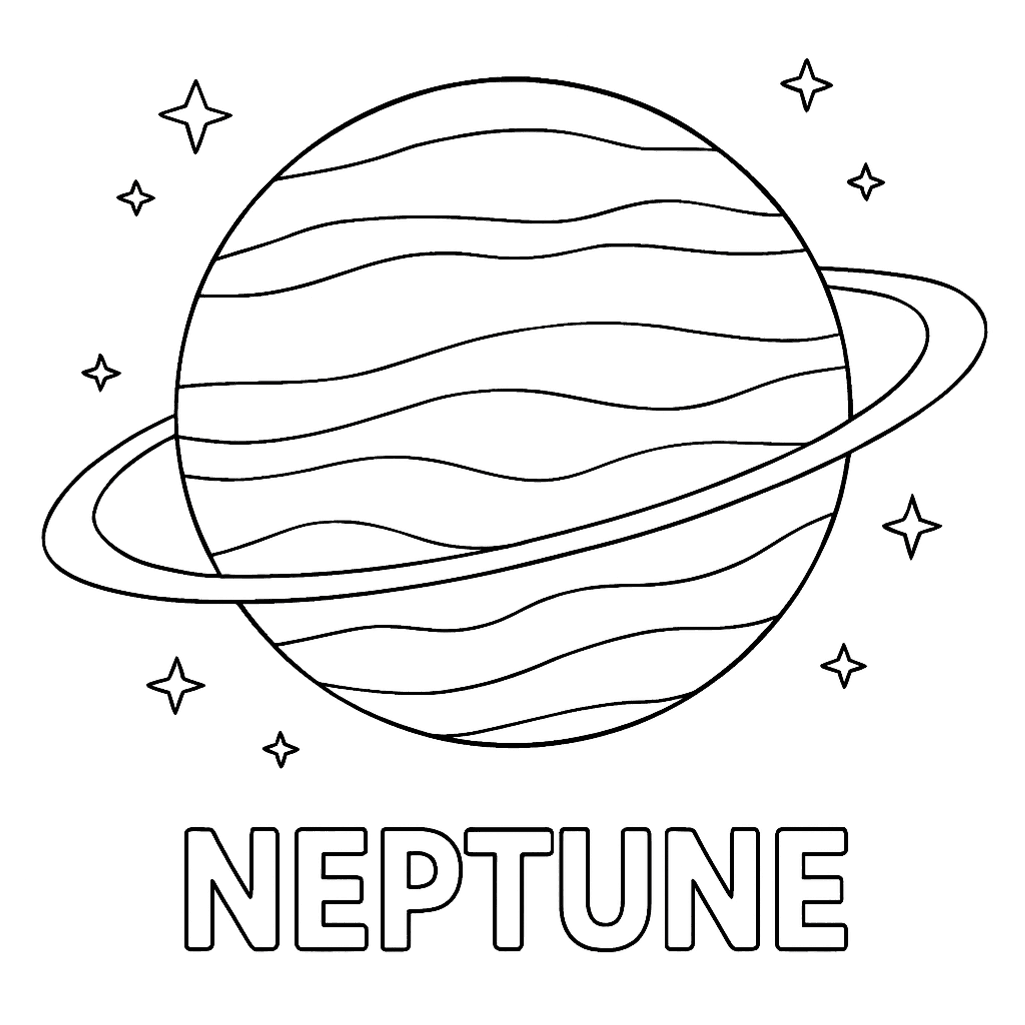 Neptunus Kleurplaat