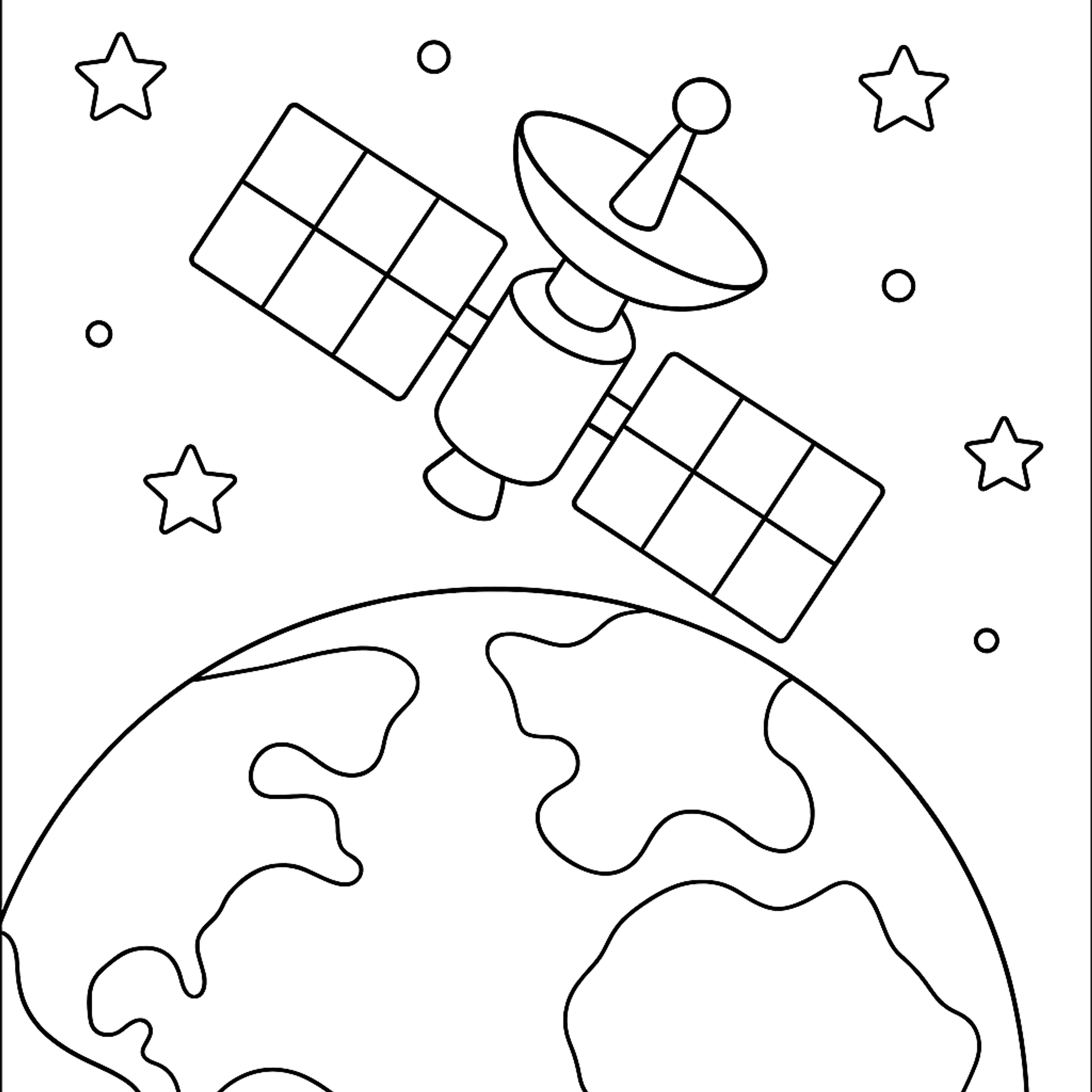 Satelliet Kleurplaat