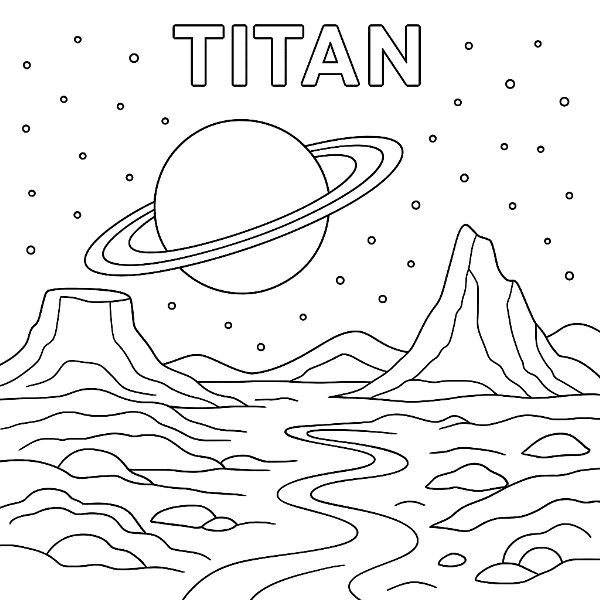 Titan Maan Kleurplaat