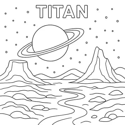 Titan Maan Kleurplaat