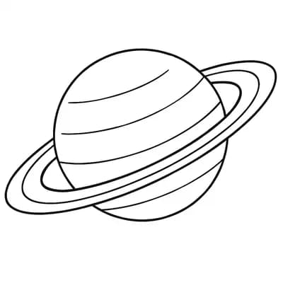 Saturnus Kleurplaat