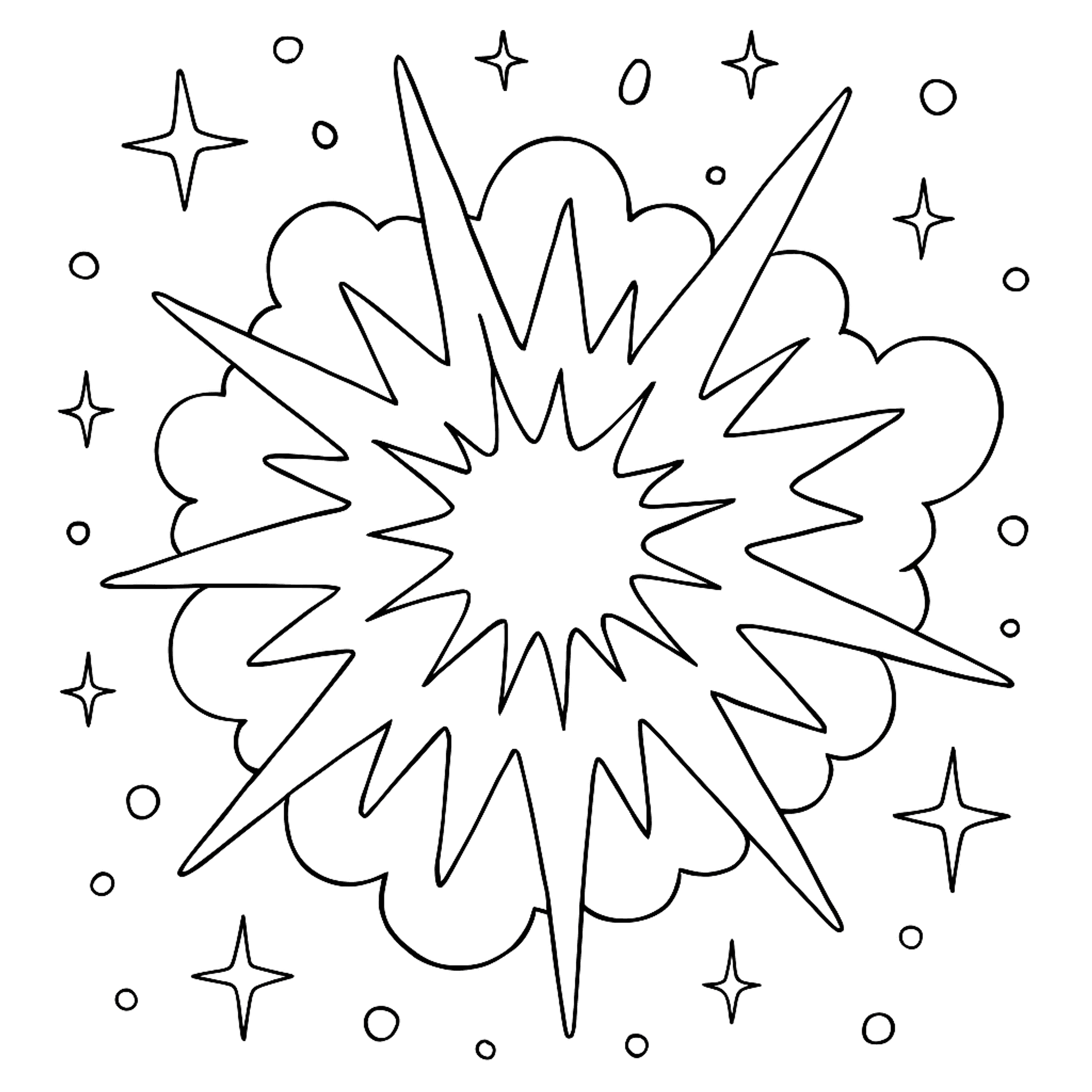 Supernova Kleurplaat