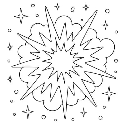 Supernova Kleurplaat