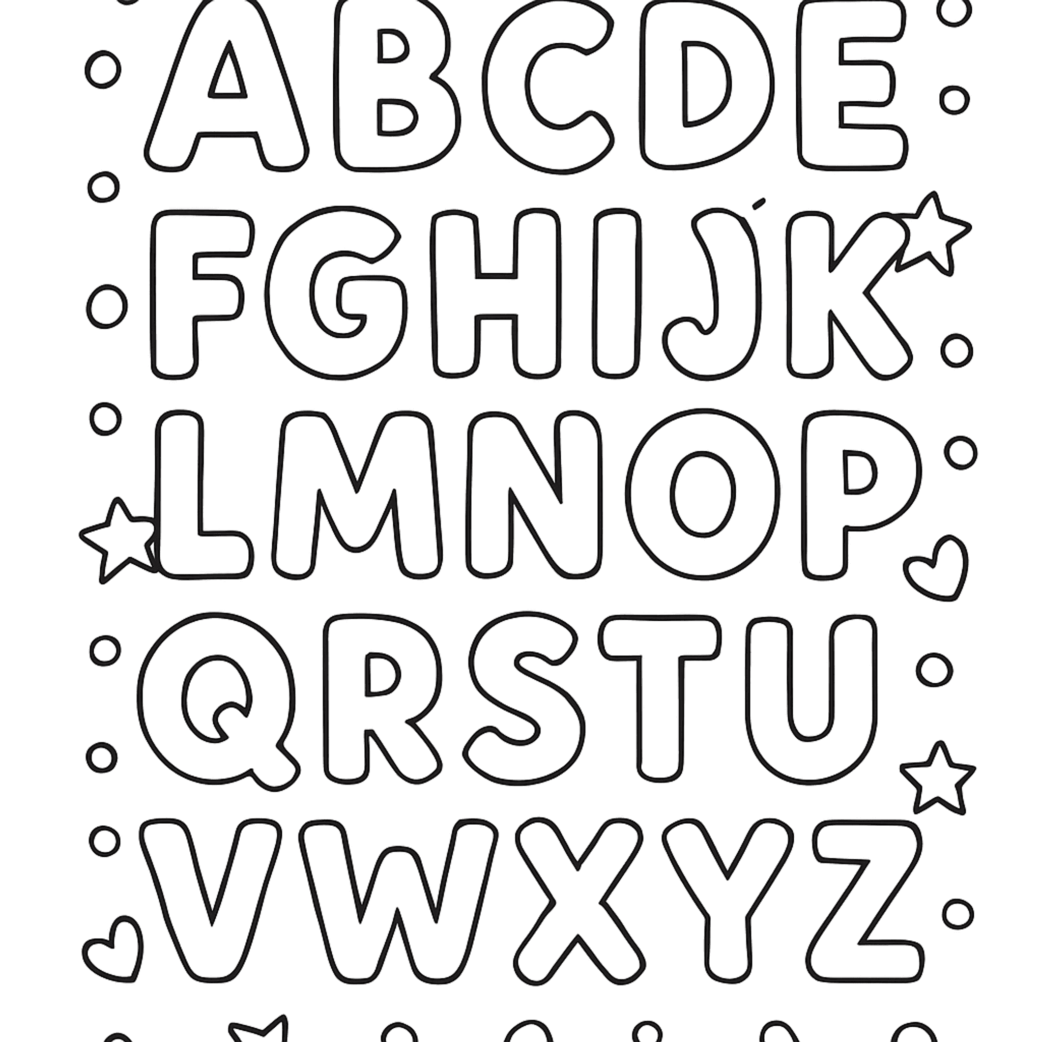 Alfabet Letters Kleurplaat