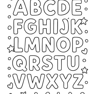 Alfabet Letters Kleurplaat