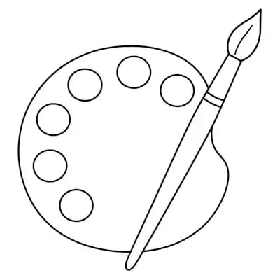 Verfdoos Kleurplaat
