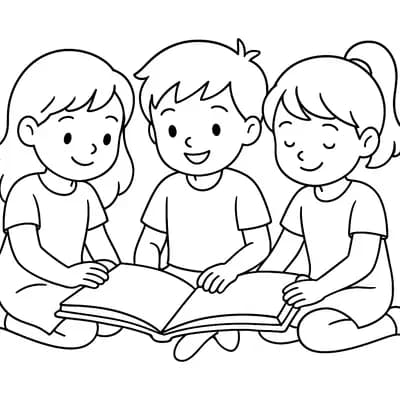 Samen Lezen Kleurplaat