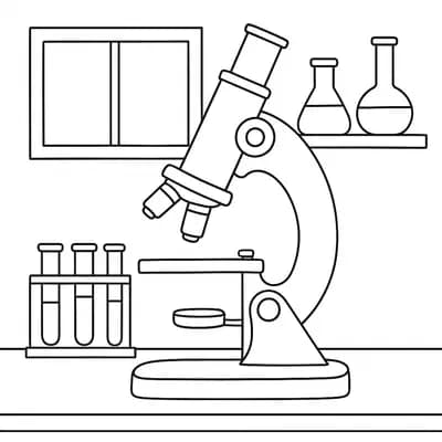 Microscoop Kleurplaat