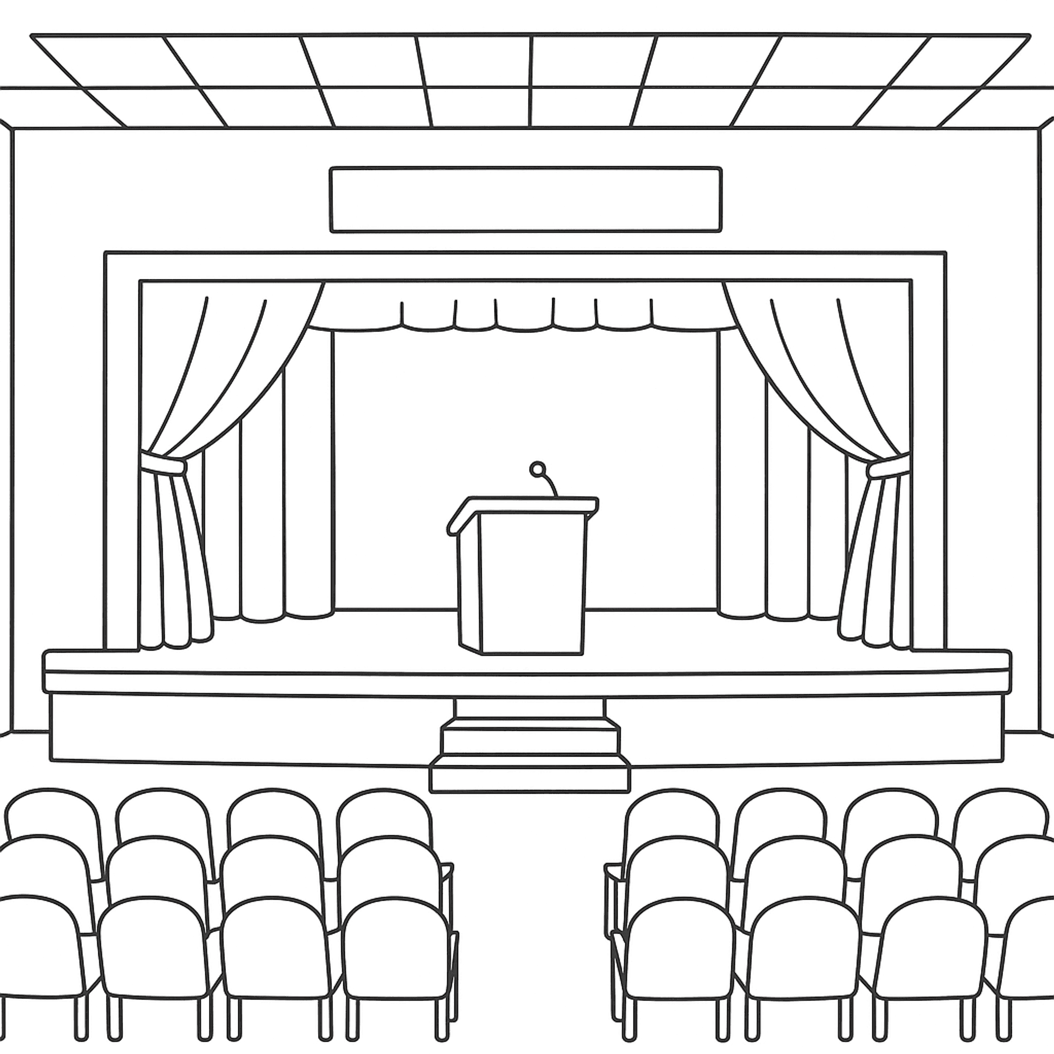School Assembly Kleurplaat