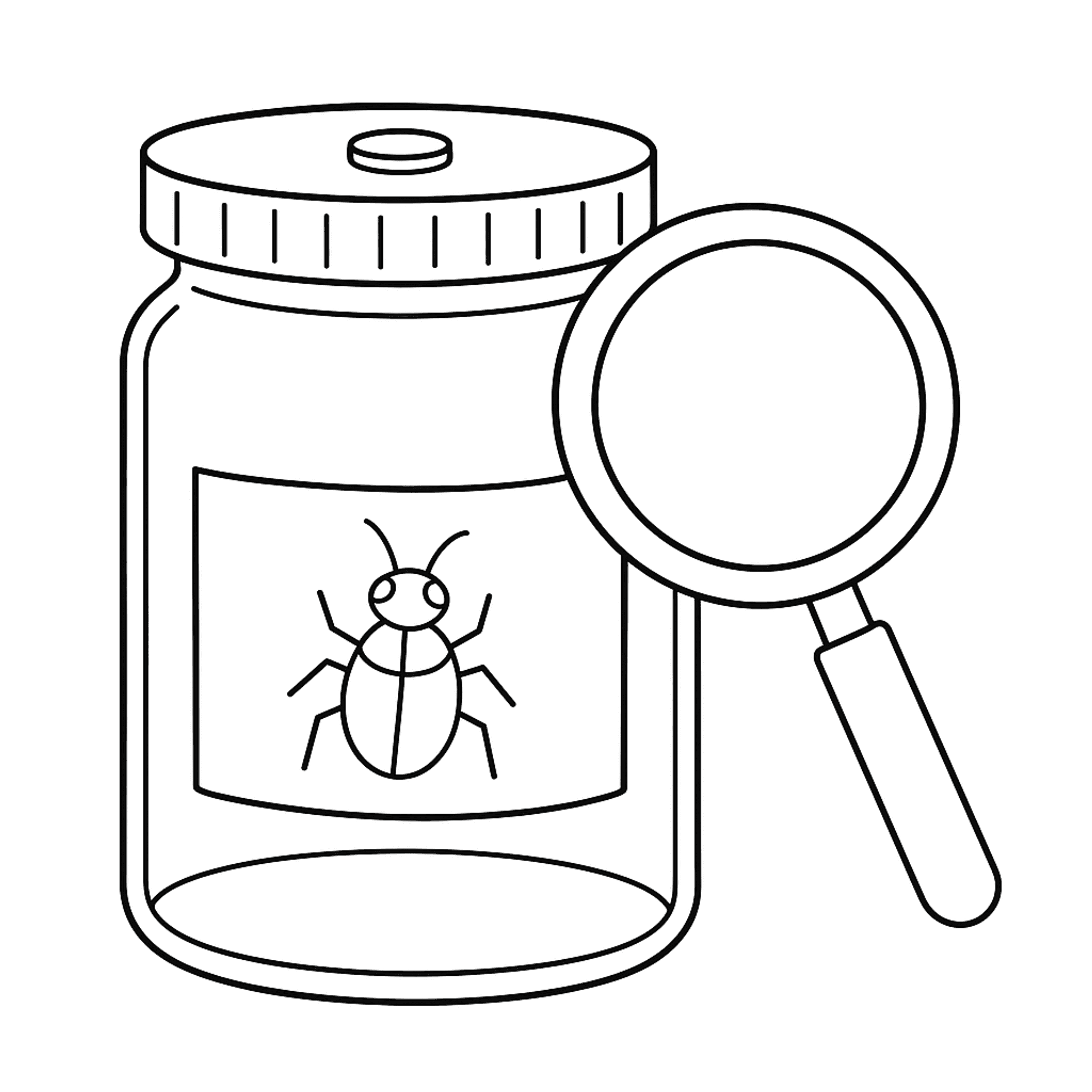 School Insect Kleurplaat