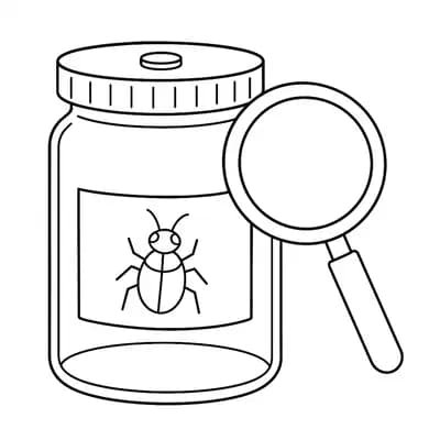 School Insect Kleurplaat