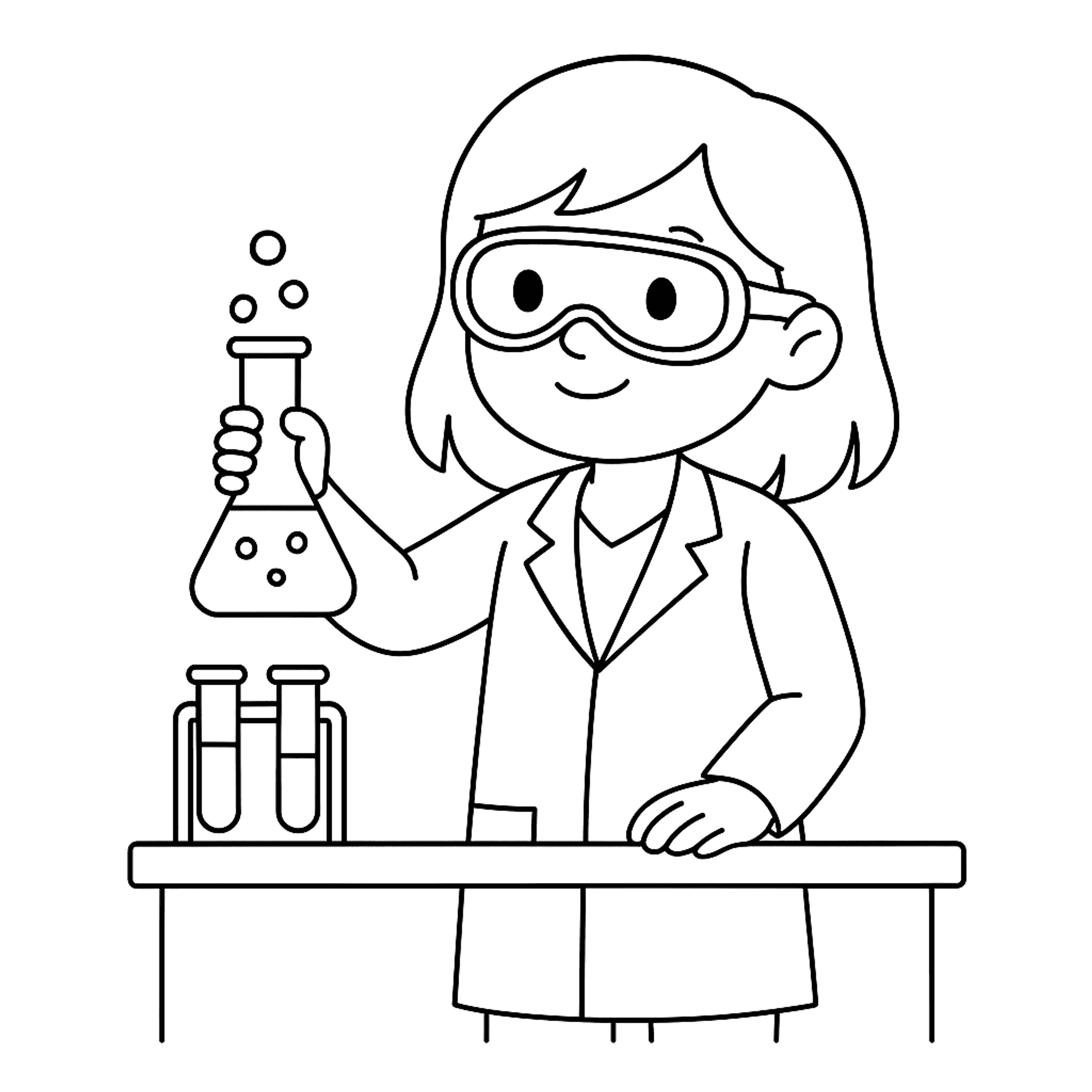 School Lab Kleurplaat