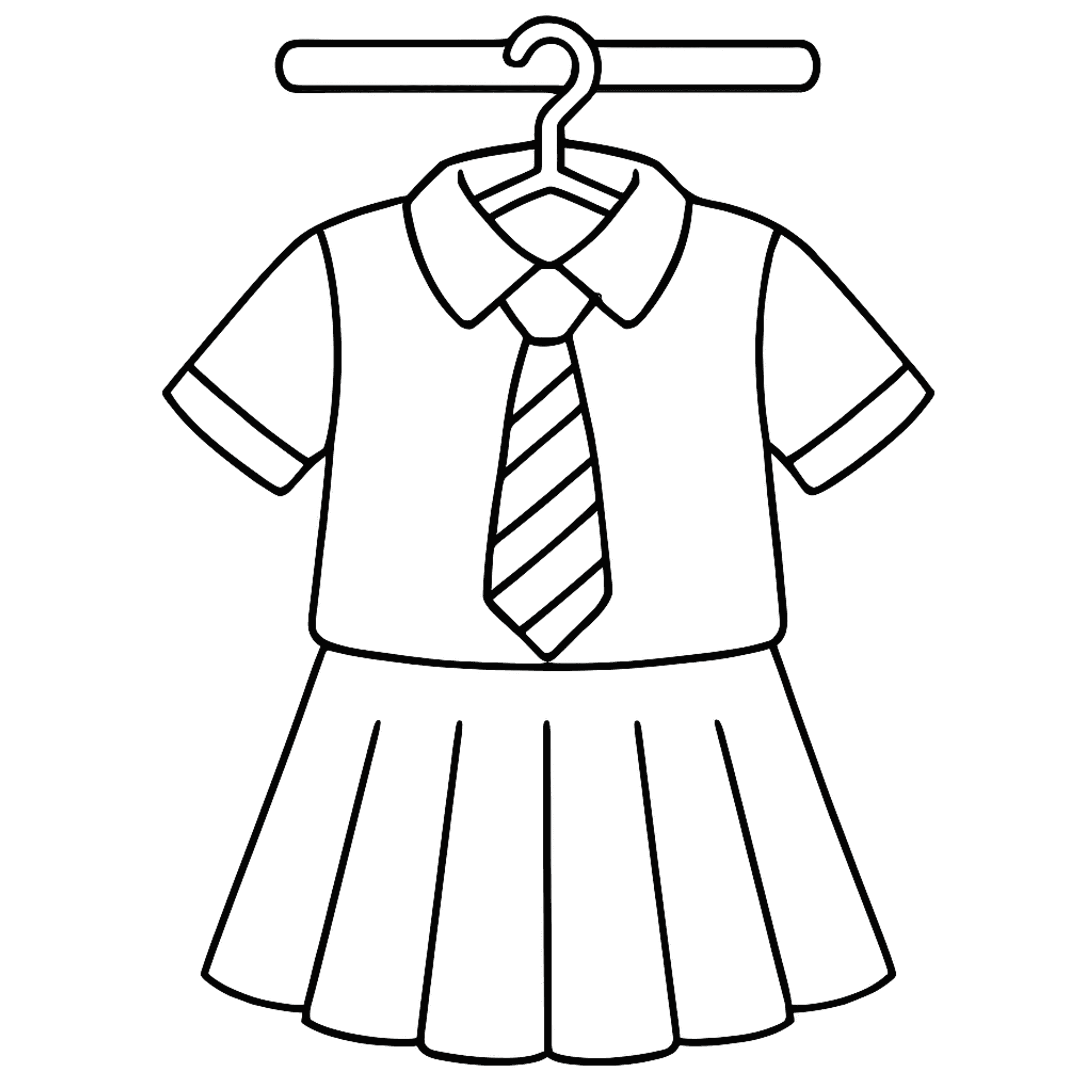 School Uniform Kleurplaat