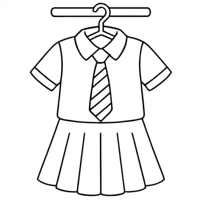 School Uniform Kleurplaat