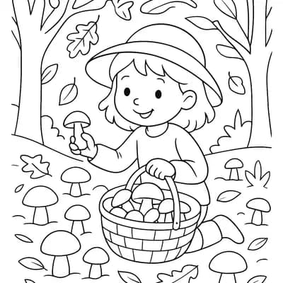 Paddenstoelen Zoeken Kleurplaat