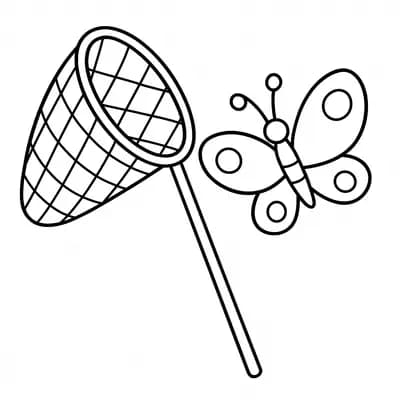 Vlinders Vangen Kleurplaat