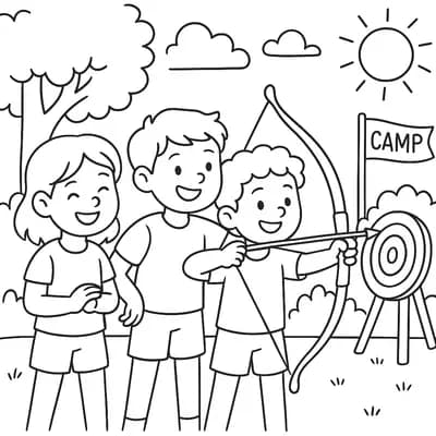 Summer Camp Kleurplaat