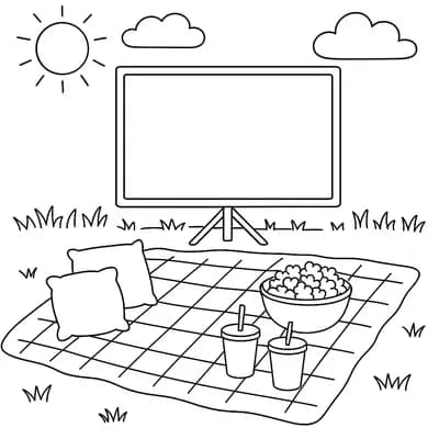 Summer Outdoor Kleurplaat